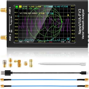 NanoVNA SV4401A Vector Network Analyzer, Frequency 50K-4.4GHz 7 Inch Antenna Analyzer Covers MF/HF/LF/UHF/VHF and Can Measure Various Types of Antennas 6700 mAh Large Battery Supports
