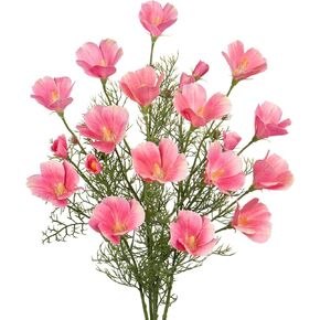 Briful 5 Fake Flowers Sprays White Hibiscus Artificial Flowers 27 ½’’ Long Stems Realistic Silk Flowers Faux Bridal Bouquet for Home Décor Indoor Farmhouse Wedding Centerpieces Vase