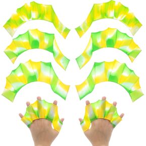 3 Pair Silicone Swimming Hand Webbed, Three Sizes Silicone Swimming Gloves Finger Frog, Silicone Swim Gear for Aquatic Training Water Resistance Fitness Paddle Aerobics