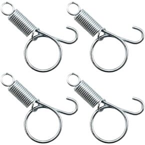 Spring Cage Latch 4PCS Multifunctional Cage Door Spring Hook Metal Finger Spring Latch Hook for Fixing Pet Cage Door