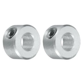uxcell 2pcs Set Screw Collars 3/16" Bore, Aluminum Shaft Collars, 7/16" OD and 1/4" Thickness, Set Screw Clamp Collar, Stop Collar for Linear Rod Shaft Guide