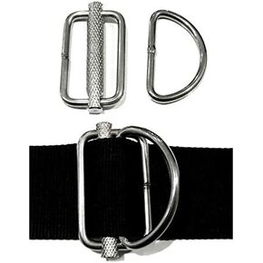 Metal Sliding D-Ring for Sidemount Scuba (2pcs / Pair)
