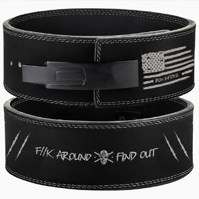 Weight Lifting Belt - Lever Gym Belt for Weightlifting, 10mm Leather Weight Belt for Men - 4 Inches Wide for Support & Stability for Workouts, Powerlifting, Bodybuilding, Fitness & Crossfit