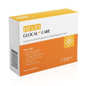 GlocalCare Helio Supports Skin Against UV Rays & Promotes Healing from Sun Damage - Polypodium Leucotomos Extract, Nutroxsun, Astaxanthin