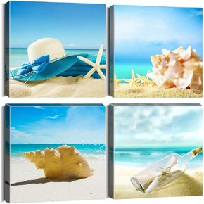 Artscope 4 قطع قماش يطبع جدار الفن - لوحة صورة النبيذ الرومانسية - عمل فني جداري حديث مؤطر للحمام ديكور المنزل والمكتب - 12 × 12 بوصة in Kuwait