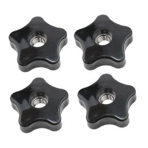 yukata T-Track Knob 5-Star Through Knob 3/8 "-16 Through Hole Knob Star Knob Threaded Knob Clamping Nuts Knob for Sawing Machines Drilling Machines Lathes Fixed Length Fixtures 4PCS