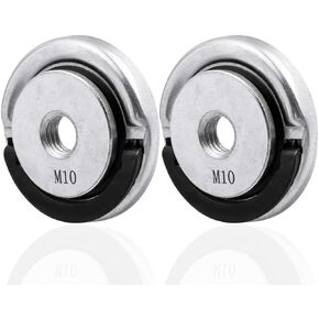 2Pcs Quick Release Angle Grinder Flange Nut, M10 Angle Grinder Self-Locking Pressure Plate Clamping Power Chuck Tool for Diamond Cutting Disk