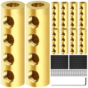 10 قطعة 4 ثقوب 5Awg 80A محطة اتصال الأسلاك السريعة ، موصل سلك مع مجموعة مسامير وأنبوب لدن بالحرارة