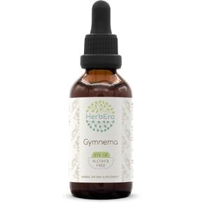 Gymnema B60 Alcohol-Free Herbal Extract Tincture, Concentrated Liquid Drops Natural Gymnema (Gymnema Sylvestre) Dried Leaf (2 fl oz)