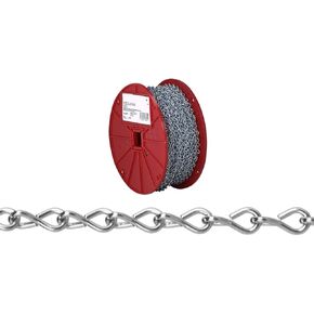 Campbell AW0801427 Low Carbon Steel Single Jack Chain on Reel, Zinc Plated, #14 Trade, 0.08" Diameter, 200' Length, 16 lbs Load Capacity