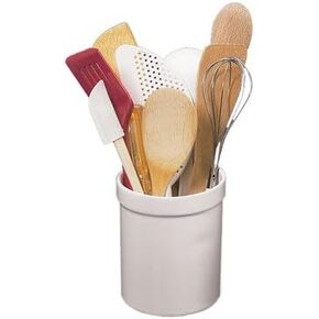 Fox Run Concrete Utensil Crock or Flower Vase, Large, Grey