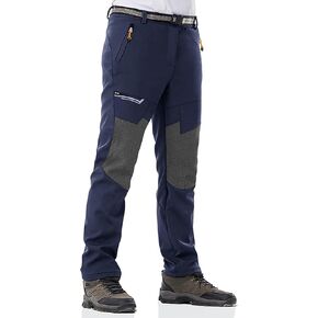 Men's Stretch Waterproof Work Hiking Pants(with Belt),Reinforced Knee,4 Zip Pockets,Outdoor Pants