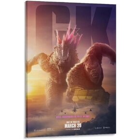Generic Godzilla vs Kong 2 ملصق الفيلم المشارك الأعمال الفنية قماش المشارك غرفة الجمالية جدار الفن يطبع ديكور المنزل الحديث الهدايا مؤطرة غير المؤطرة 16x24inch(40x60cm) in Saudi Arabia