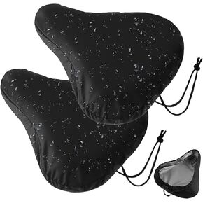 2 Pcs Bicycle Seat Cover with Drawstring, Waterproof Bike Seat Cover, Bike Saddle Rain Cover for Women Men City Mountain Road Bike