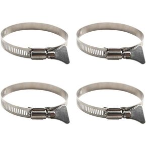 2 1/2 Inch to 3 1/2 Inch Adjustable Worm Gear Drive Hose Clamps 304 Stainless Steel Hose Clamps (4 Pack) for Fuel Injection Line, Automotive, Radiator, Garden