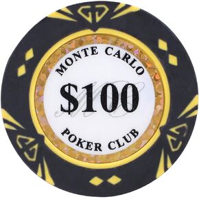 14 Gram Clay Poker Chips Texas Hold’em 50PCS Poker Chips Numbered Chips for Blackjack Poker Games (G 50PCS)