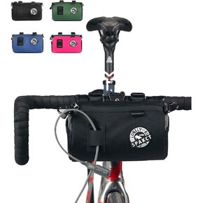 Bike Handlebar Bag Handy Front Bike Bags Handlebar Storage Pouch Pack with Shoulder Strap Little Mountain Road Bike Barrel Bag (black, 1.5 L)