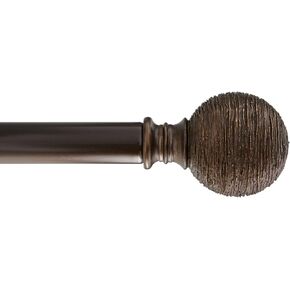 Home Décor Int'l Strata Drapery Rod Set, 72-144", Golden Bronze