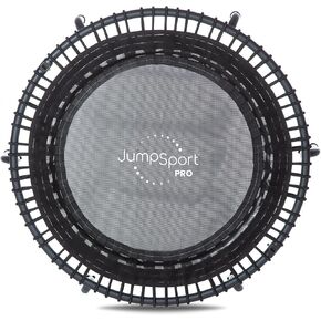 JumpSport Indoor Heavy Duty Lightweight 44 Inch Folding Fitness Trampoline with Arched Legs and 7 Adjustable Tension