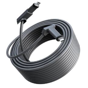 كابل Starlink Gen 3 بطول 16.4FT/5M محول إيثرنت يعمل بكابل تمديد بديل Starlink مقاوم للماء لكابل Starlink V3 القياسي مع أغطية طرفية، رمادي