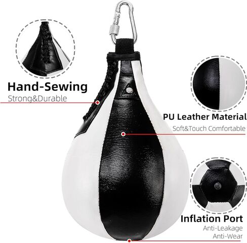 مجموعة من 5 حقائب ملاكمة للسرعة، مجموعة منفاخ حقيبة جلدية فاخرة قابلة للطي، كرة عاكسة للثقب على الحائط للبالغين والمراهقين والأطفال، تدريب فنون القتال في المنزل وممارسة التمارين الرياضية in Kuwait