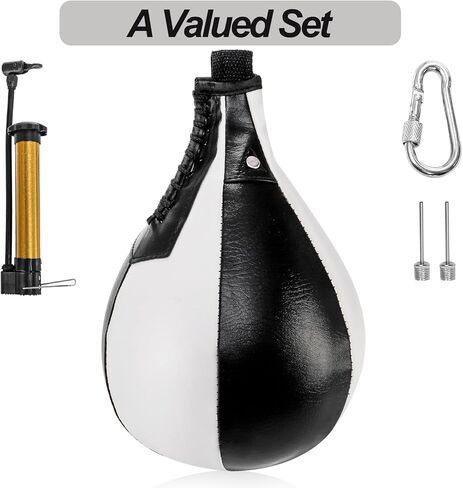 مجموعة من 5 حقائب ملاكمة للسرعة، مجموعة منفاخ حقيبة جلدية فاخرة قابلة للطي، كرة عاكسة للثقب على الحائط للبالغين والمراهقين والأطفال، تدريب فنون القتال في المنزل وممارسة التمارين الرياضية in Kuwait