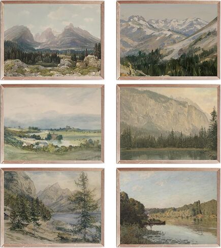 Sneeu Vintage Wall Art 8x10, Spring Meadow Landscape Art Print, Unframed Wall Decor for Home in Saudi Arabia