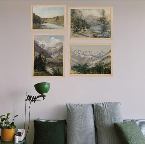 Sneeu Vintage Wall Art 8x10, Spring Meadow Landscape Art Print, Unframed Wall Decor for Home in Saudi Arabia