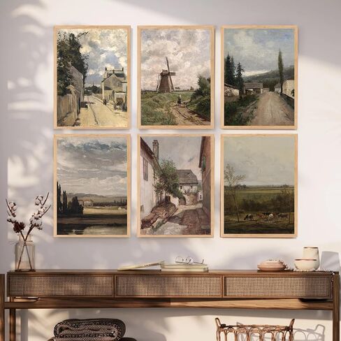 Sneeu Vintage Wall Art 8x10, Spring Meadow Landscape Art Print, Unframed Wall Decor for Home in Saudi Arabia