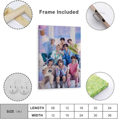 DAUO Stray Kids Boy Group Vintage Aesthetic Poster Poster Canvas Posters Decorative Room Aesthetic Bedroom Decor Wall Art Office Home Deco12x18inch(30x45cm) Unframe-style in Saudi Arabia