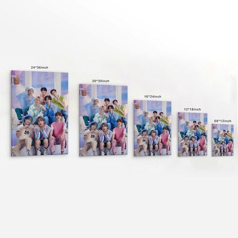 DAUO Stray Kids Boy Group Vintage Aesthetic Poster Poster Canvas Posters Decorative Room Aesthetic Bedroom Decor Wall Art Office Home Deco12x18inch(30x45cm) Unframe-style in Saudi Arabia