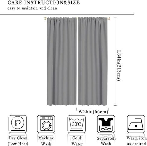 Kids Alphabet ABC Blackout Curtains, Cartoon Animal Colorful Crayon Classroom Printed Window Drapes, for Children Boys Girls Living Room Bedroom 21(W)*45(L) 2 Panels in Kuwait