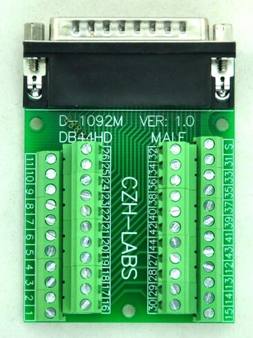 إلكترونيات-صالون زاوية يمنى نحيفة D'SUB DB44HD ذكر رأس لوحة القطع الوحدة الطرفية، موصل DSUB للكتلة الطرفية. in Kuwait