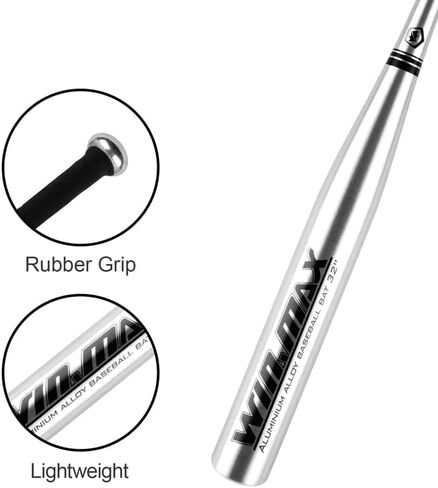WIN. MAX Youth Baseball Bat | Self-Defense Softball Bat Home Lightweight | Youth T-Ball Bat | Aluminum Alloy 32 inch | 32" Metal Baseball Bats | 1 Pc. Aluminum in Saudi Arabia