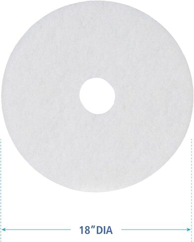 منصات تلميع أرضية قياسية بقطر 18 بوصة من Boardwalk 4018WHI، بيضاء، 5/كرتون in Kuwait