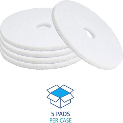 منصات تلميع أرضية قياسية بقطر 18 بوصة من Boardwalk 4018WHI، بيضاء، 5/كرتون in Kuwait