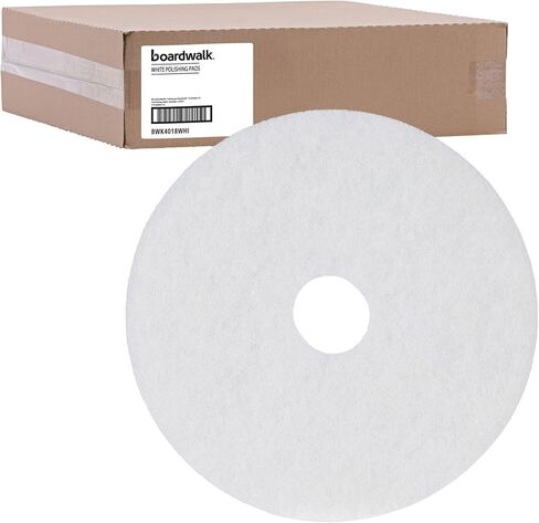 منصات تلميع أرضية قياسية بقطر 18 بوصة من Boardwalk 4018WHI، بيضاء، 5/كرتون in Kuwait
