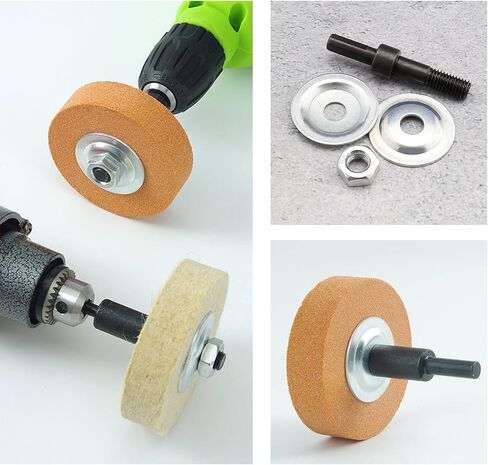 Create idea 2 Sets Drill Arbor Adapter Kit Polishing Wheel Adapter for Grinding Wheel Fiber Wheel Wool Wheel Cloth Wheel Conversion Rod Thread Diameter 9.9mm in Saudi Arabia