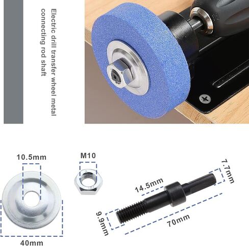 Create idea 2 Sets Drill Arbor Adapter Kit Polishing Wheel Adapter for Grinding Wheel Fiber Wheel Wool Wheel Cloth Wheel Conversion Rod Thread Diameter 9.9mm in Saudi Arabia