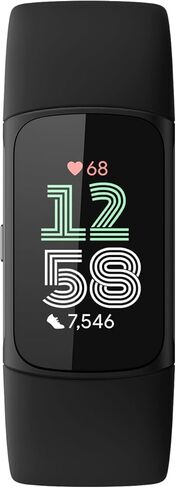 Fitbit Charge 6 Activity Tracker Heart Rate Monitoring, 7-Day Battery, Integrated Google Apps, Maps & Wallet, in-Depth Health Insights, Activity & Sleep Analysis, S & L Bands Included, Obsidian/Black in Saudi Arabia