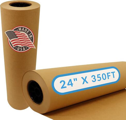 Made in USA | Bulk Value 24 in x 350 ft (4200 in) Reli. Brown Butcher Paper Roll | Food Grade Kraft Paper for BBQ | Butcher Paper for Smoking Meat | Unwaxed, Meat Wrapping, Meat Smoking (Brown) in Saudi Arabia