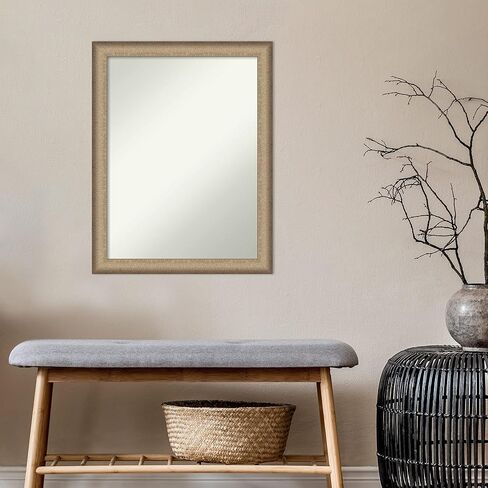 مرآة حمام أمانتي آرت، مرآة حائط برونزية ثلاثية مطلية بالزيت لاستخدامها كمرآة زينة للحمام فوق الحوض (31.5 × 42.5 بوصة) مرآة غير مشطوفة، مرآة برونزية، مرآة تقليدية من ويسكونسن، الولايات المتحدة الأمريكية in Kuwait