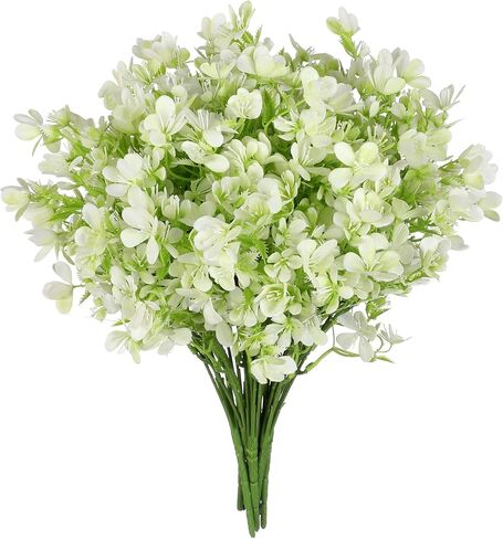 Myosotis Artificial Flowers Plastic Forget-Me-Not Faux Bouquets Real-Touch DIY Home Decor Table Centerpiece Wedding Decoration, Bulk 10pcs (Violet) in Kuwait