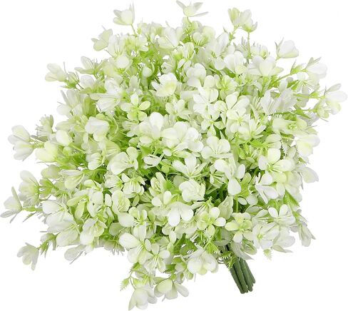 Myosotis Artificial Flowers Plastic Forget-Me-Not Faux Bouquets Real-Touch DIY Home Decor Table Centerpiece Wedding Decoration, Bulk 10pcs (Violet) in Kuwait