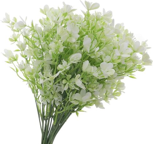 Myosotis Artificial Flowers Plastic Forget-Me-Not Faux Bouquets Real-Touch DIY Home Decor Table Centerpiece Wedding Decoration, Bulk 10pcs (Violet) in Kuwait