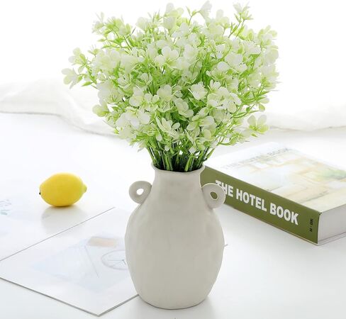 Myosotis Artificial Flowers Plastic Forget-Me-Not Faux Bouquets Real-Touch DIY Home Decor Table Centerpiece Wedding Decoration, Bulk 10pcs (Violet) in Kuwait