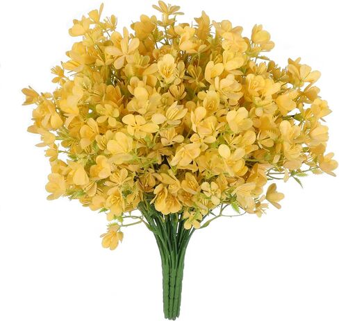 Myosotis Artificial Flowers Plastic Forget-Me-Not Faux Bouquets Real-Touch DIY Home Decor Table Centerpiece Wedding Decoration, Bulk 10pcs (Violet) in Kuwait