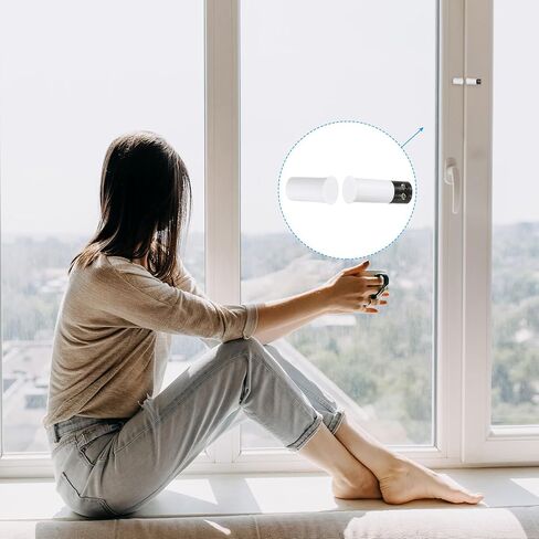 PATIKIL Magnetic Reed Switch, 2 Pack NC Wired Recessed Door Sensor Window Contact Switch for Alarm System, White Black in Saudi Arabia