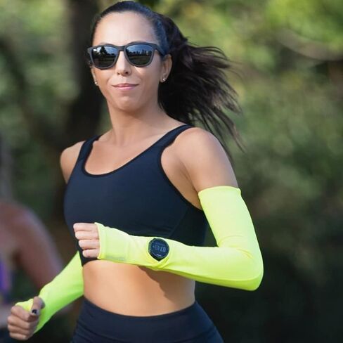 SportBR Arm Sleeves with Opening for Fitness Tracker, Thumb Hole, Arm Sleeves for Men & Women Sports, UV Protection Thermal in Saudi Arabia