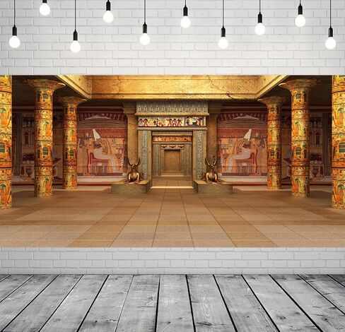 CORFOTO Fabric 7x5ft Egypt Backdrop Theme Photography Ancient Totem Horus Palace African Art Prints Picture Background for Children Adults Birthday Party Decorations Online Lessons Room Tapestry in Saudi Arabia